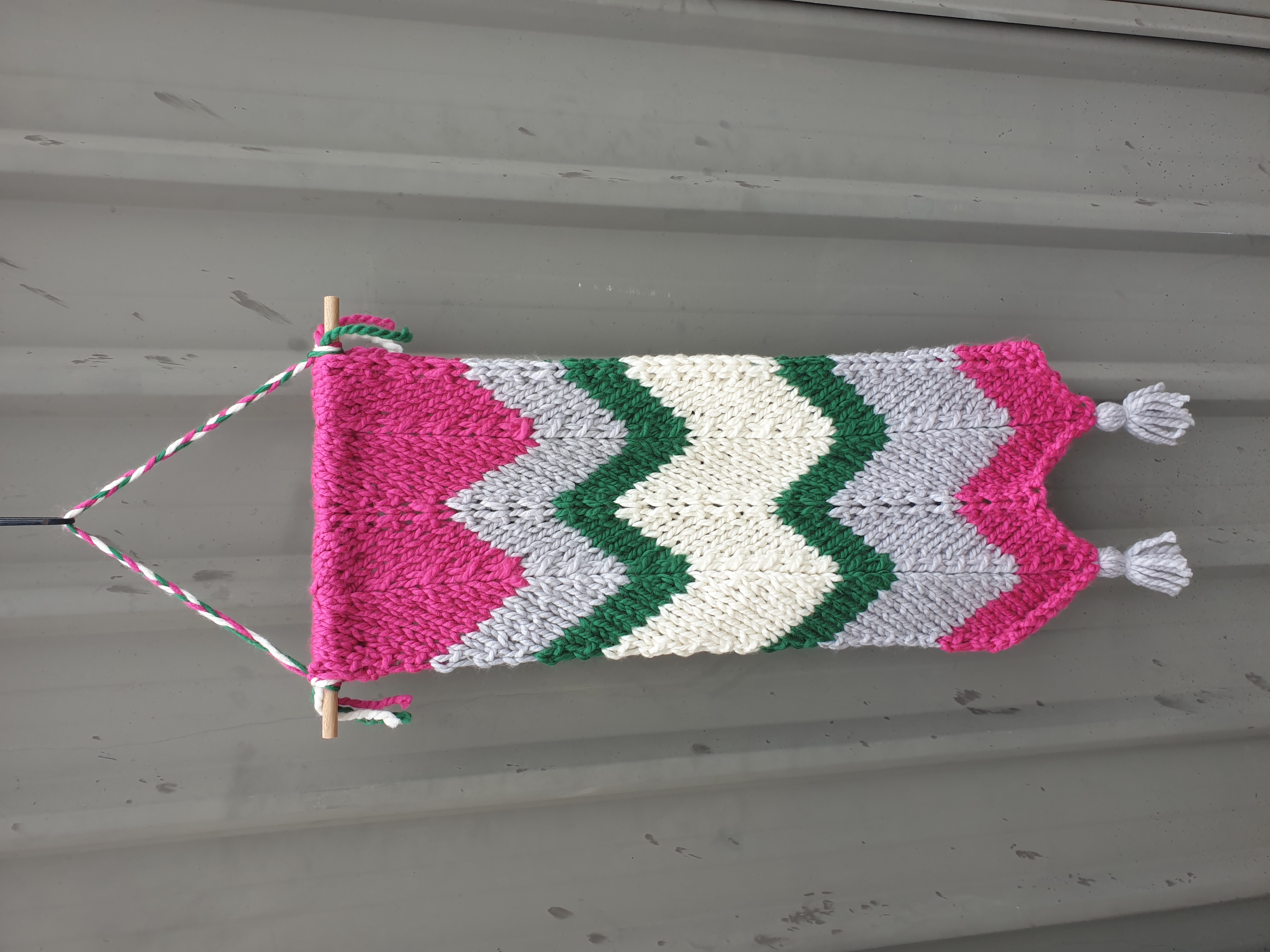 Knitted wall hangings