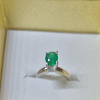 Zambian Emerald Ring on a Platinum